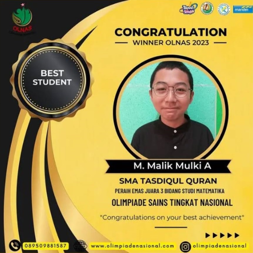 Prestasi Peraih Emas Juara 3 Bidang Studi Matematika